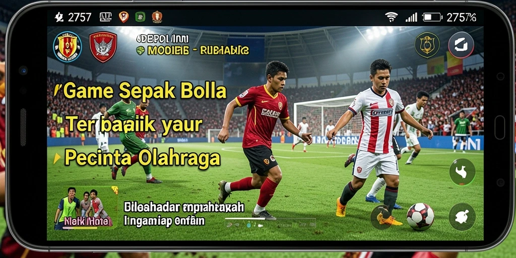 Tampilan gameplay menarik dari 2757 yang menunjukkan aksi sepak bola seru.
