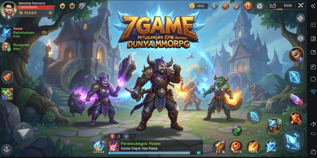 Gameplay seru di 7GAME dengan aksi seru MMORPG.