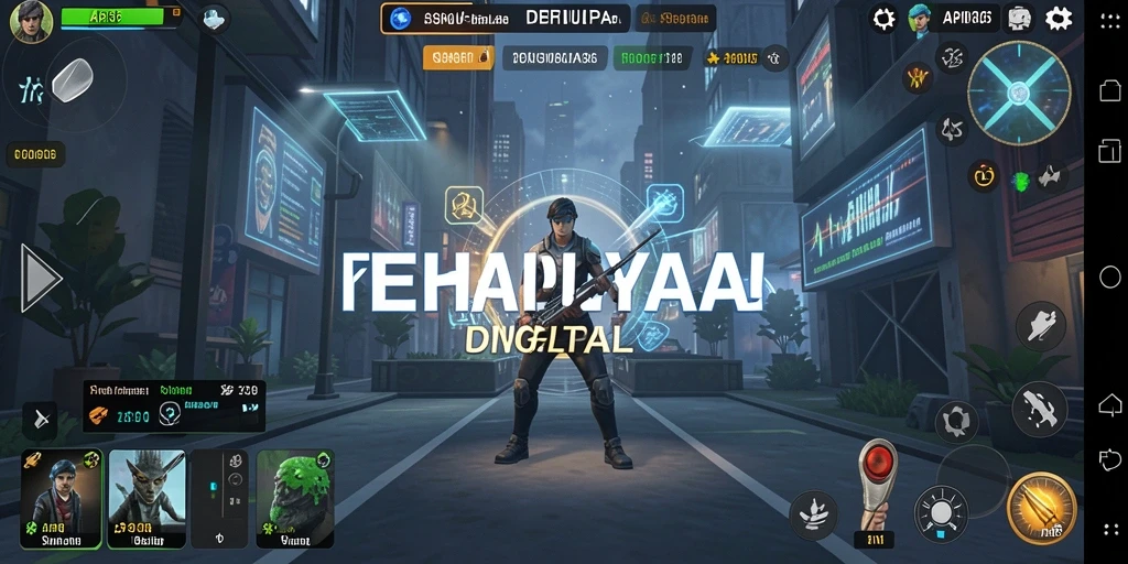 Tampilan screenshot menunjukkan karakter dalam dunia simulasi yang nyata.