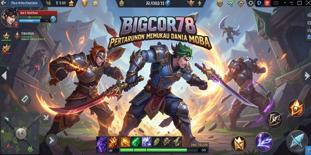 Gameplay menarik dalam BIGCOR78 dengan aksi MOBA yang seru.