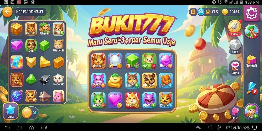 Tangkapan layar gameplay BUKIT777 dengan momen seru Match-3.