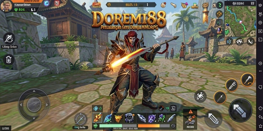 Screenshot utama DOREMI88 menunjukkan aksi seru dalam petualangan MMORPG.