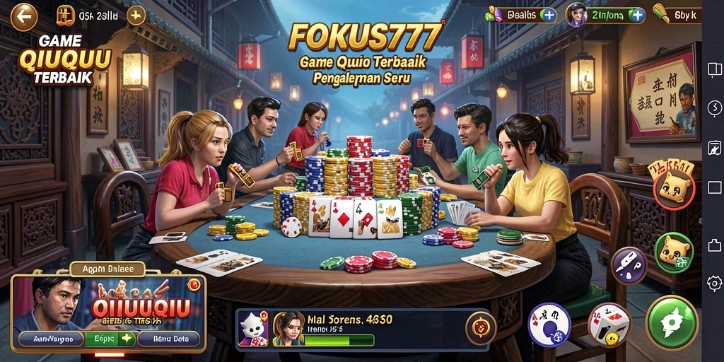Gameplay seru QiuQiu di FOKUS777 dengan teman-teman.