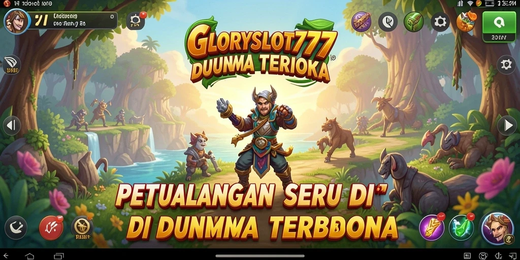 Tangkapan layar mendetail dari gameplay GLORYSLOT777 yang menampilkan dunia terbuka.