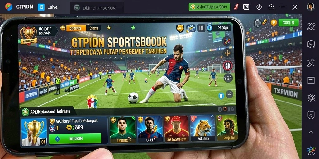 Tampilan gameplay menarik di aplikasi GTPIDN untuk taruhan olahraga.