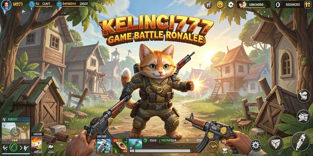 Tampilan gameplay KELINCI777 yang penuh aksi dan strategi Battle Royale.