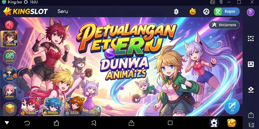 Screenshot utama KINGSLOT menunjukkan aksi menarik dalam gameplay Anime.