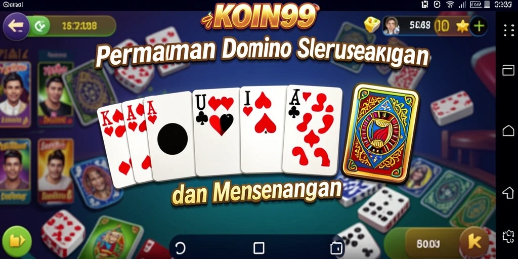 Screenshot KOIN99 menampilkan gameplay seru permainan Domino.