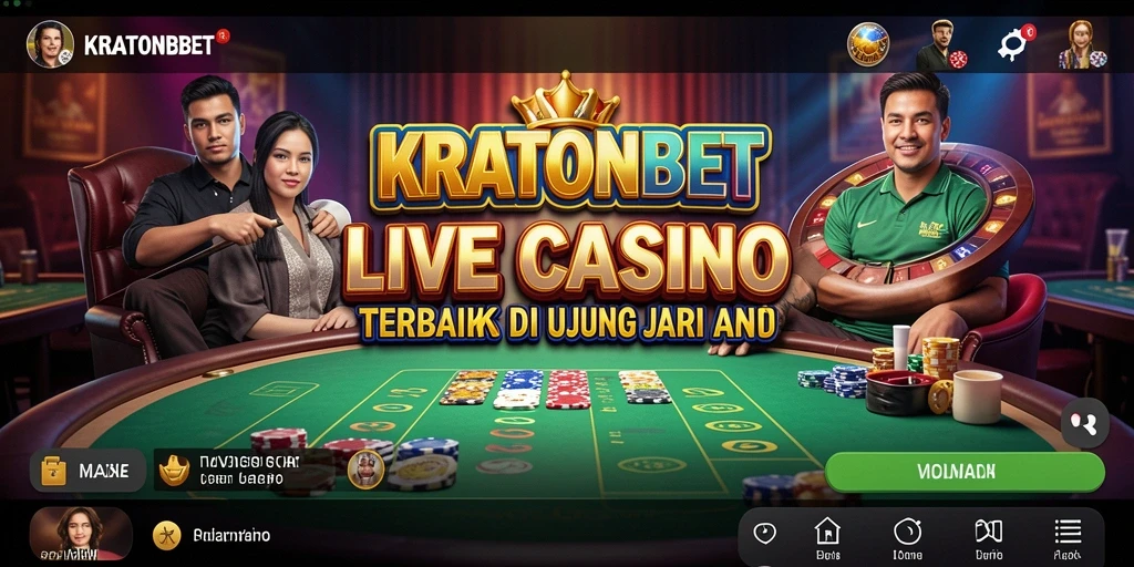 Tampilan gameplay Live Casino yang seru dan interaktif di KRATONBET.
