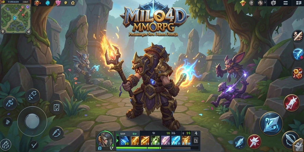 Tampilan gameplay mendebarkan dari MILO4D dalam petualangan MMORPG.