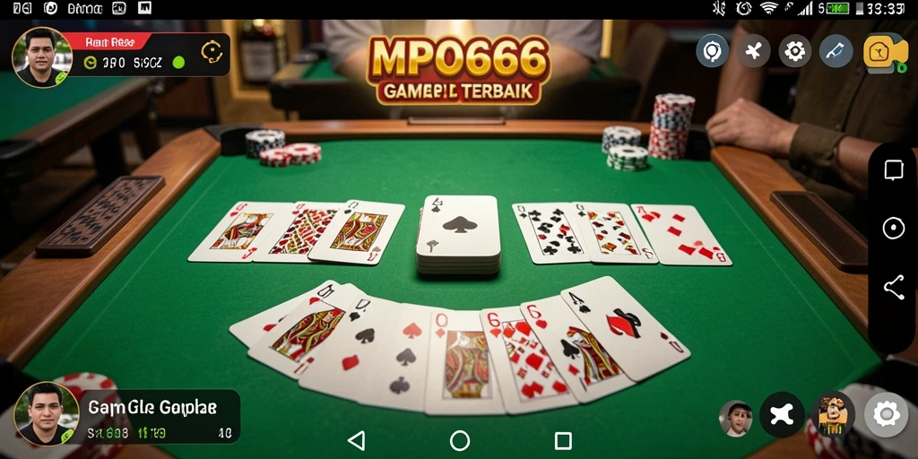 Screenshot MPO666 yang menampilkan gameplay Gaple yang seru dan menarik.