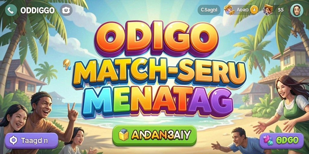 Tampilan gameplay ODDIGO yang penuh warna dan menarik.
