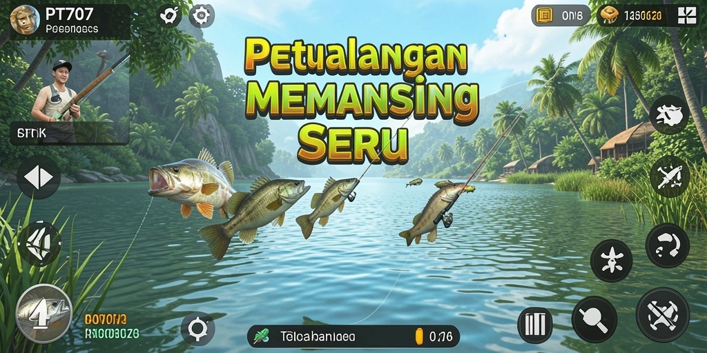 Gameplay memancing yang seru dan menarik di PT707.