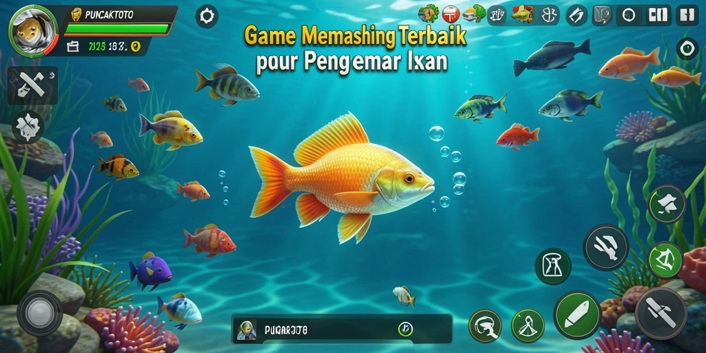 Gameplay menarik PUNCAKTOTO di lokasi memancing yang indah.