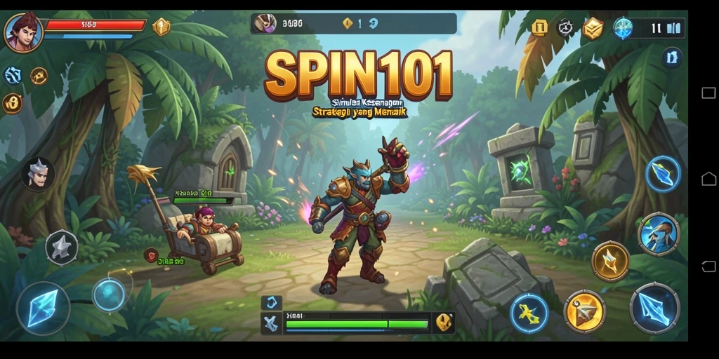 Tampilan gameplay dari SPIN101 yang mengasyikkan dan menantang.