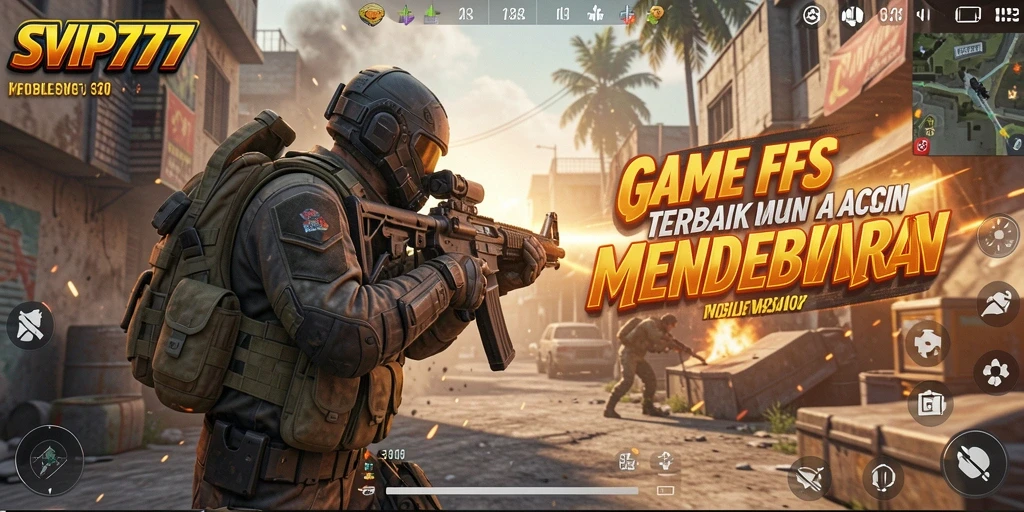 Tampilan gameplay SVIP777 yang mendebarkan dalam momen tembak-menembak.