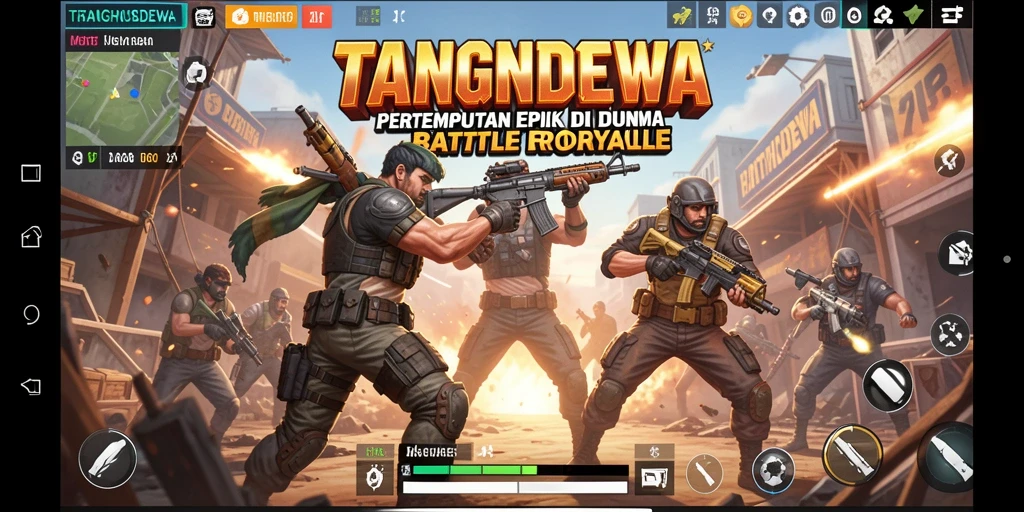 TANGANDEWA menampilkan aksi pertempuran intens dalam gameplay Battle Royale.