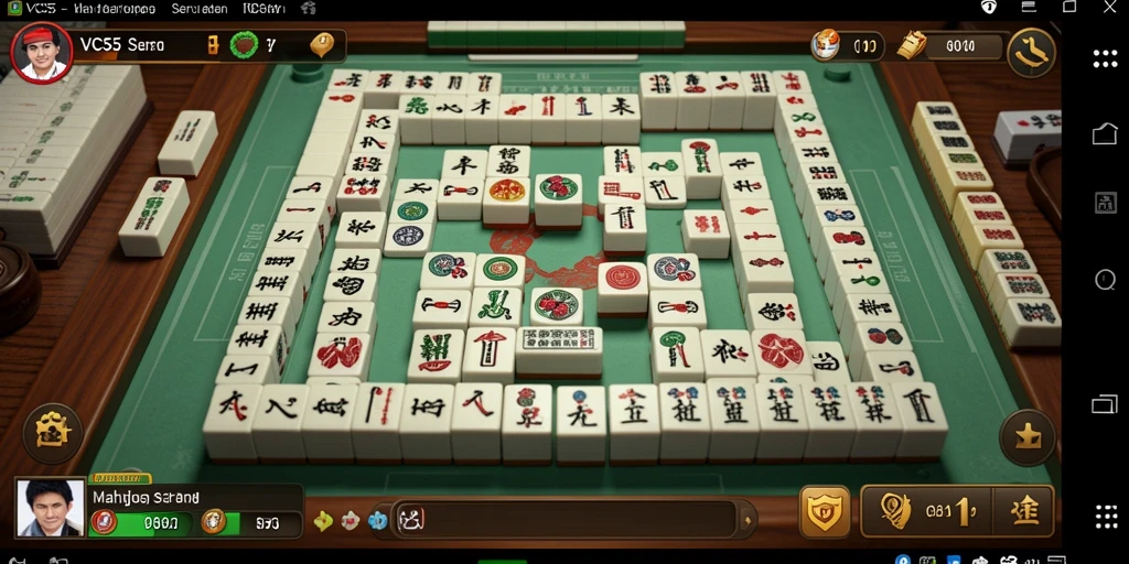 Tampilan gameplay menarik dari game Mahjong VC55 yang seru.