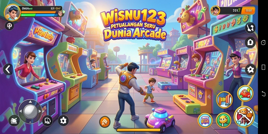 Screenshot menampilkan gameplay seru WISNU123 dengan rintangan menarik.